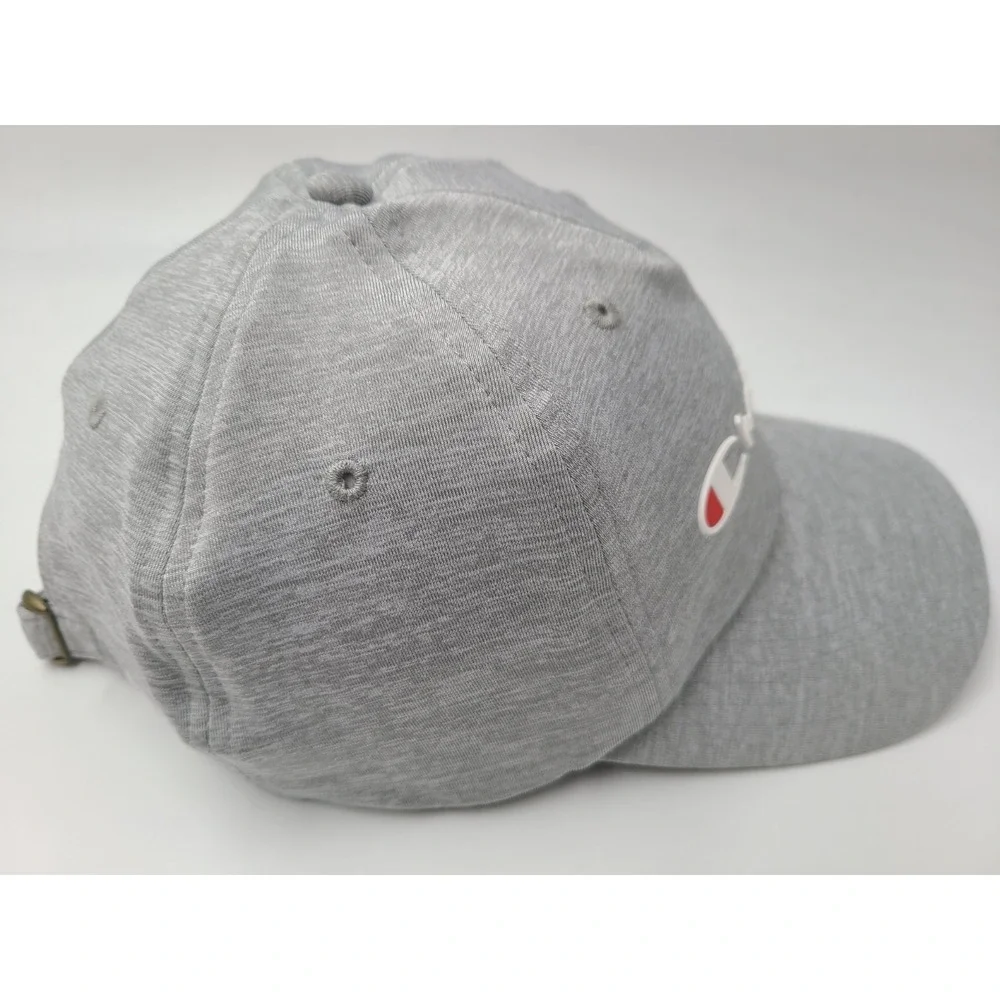 Champion Brand‎ Strapback Adjustable Hat Cap Polyester Blend Dad Men Women Gray